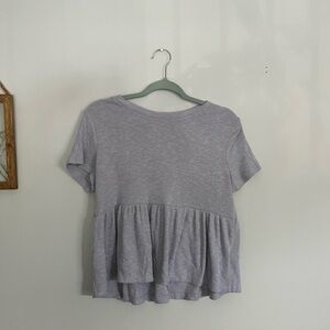 SO brand rib-knit peplum top